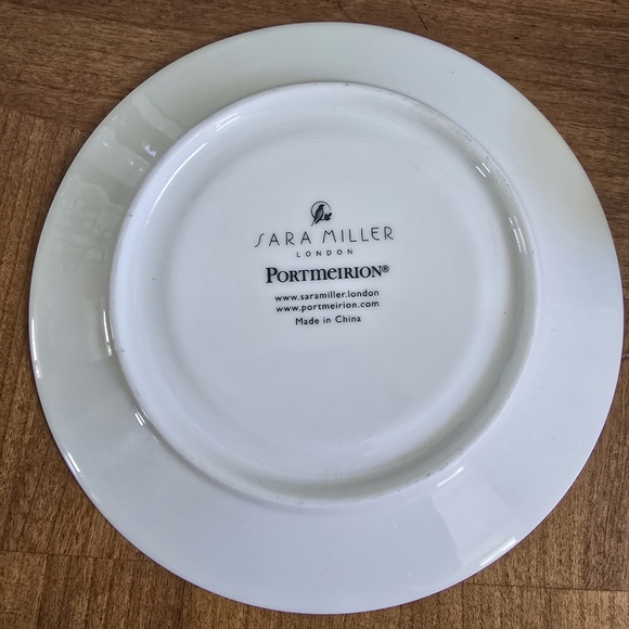 Sara Miller London Portmeirion Chelsea Collection Teacup & Saucer Dark Grey - Picture 4 of 11